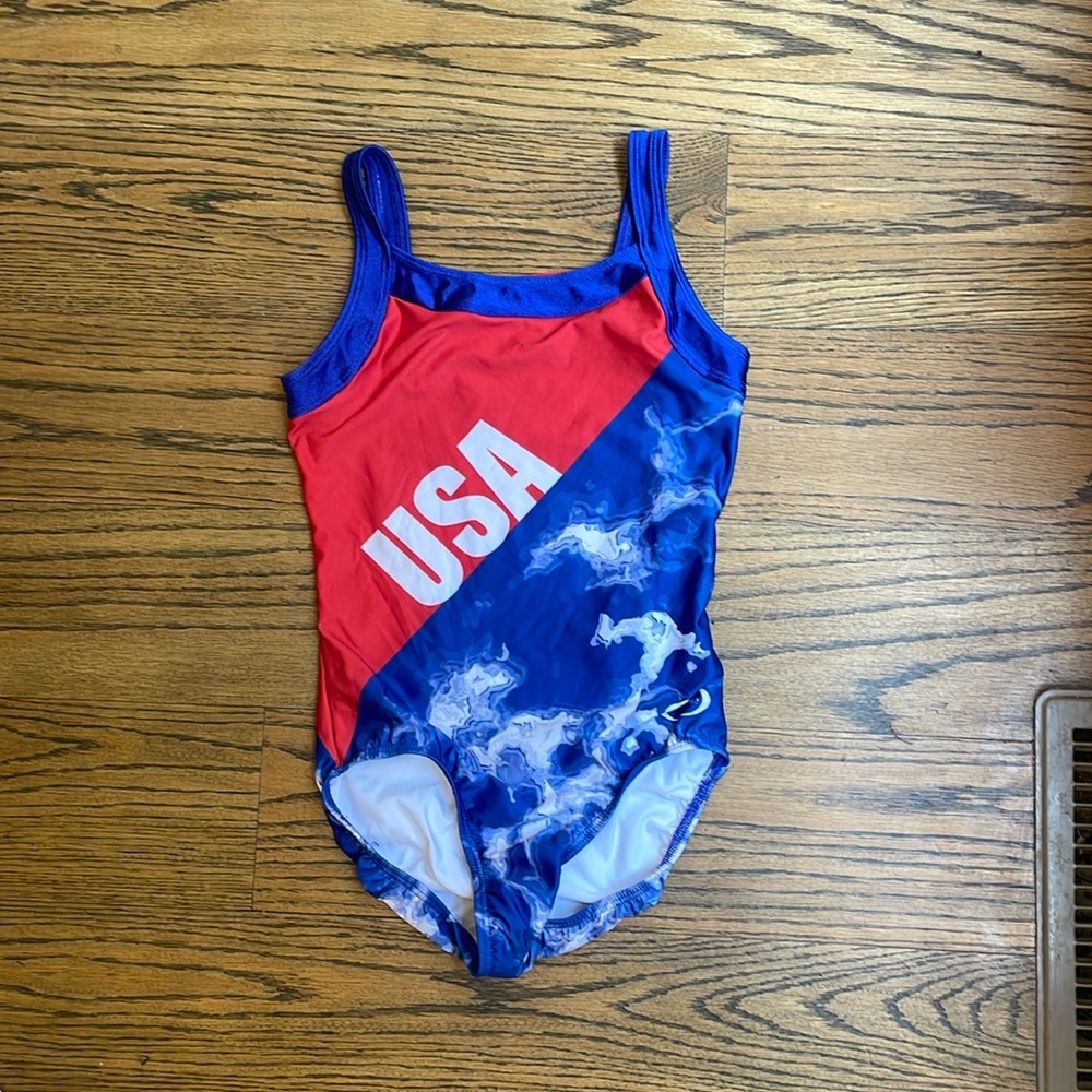Chalk Warrior Ozone USA rare gymnastics leotard